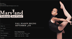 Desktop Screenshot of marylandperformingartscenter.com